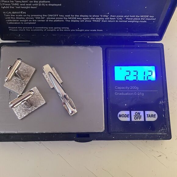 Vintage MCM Shakespeare comedy/tragedy theater masks tie bar & cuff links - Picture 11 of 11